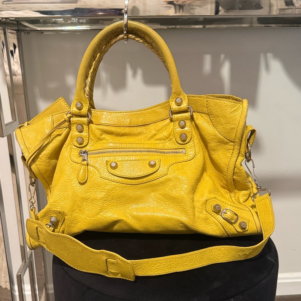 Balenciaga Vibrant Yellow Satchel